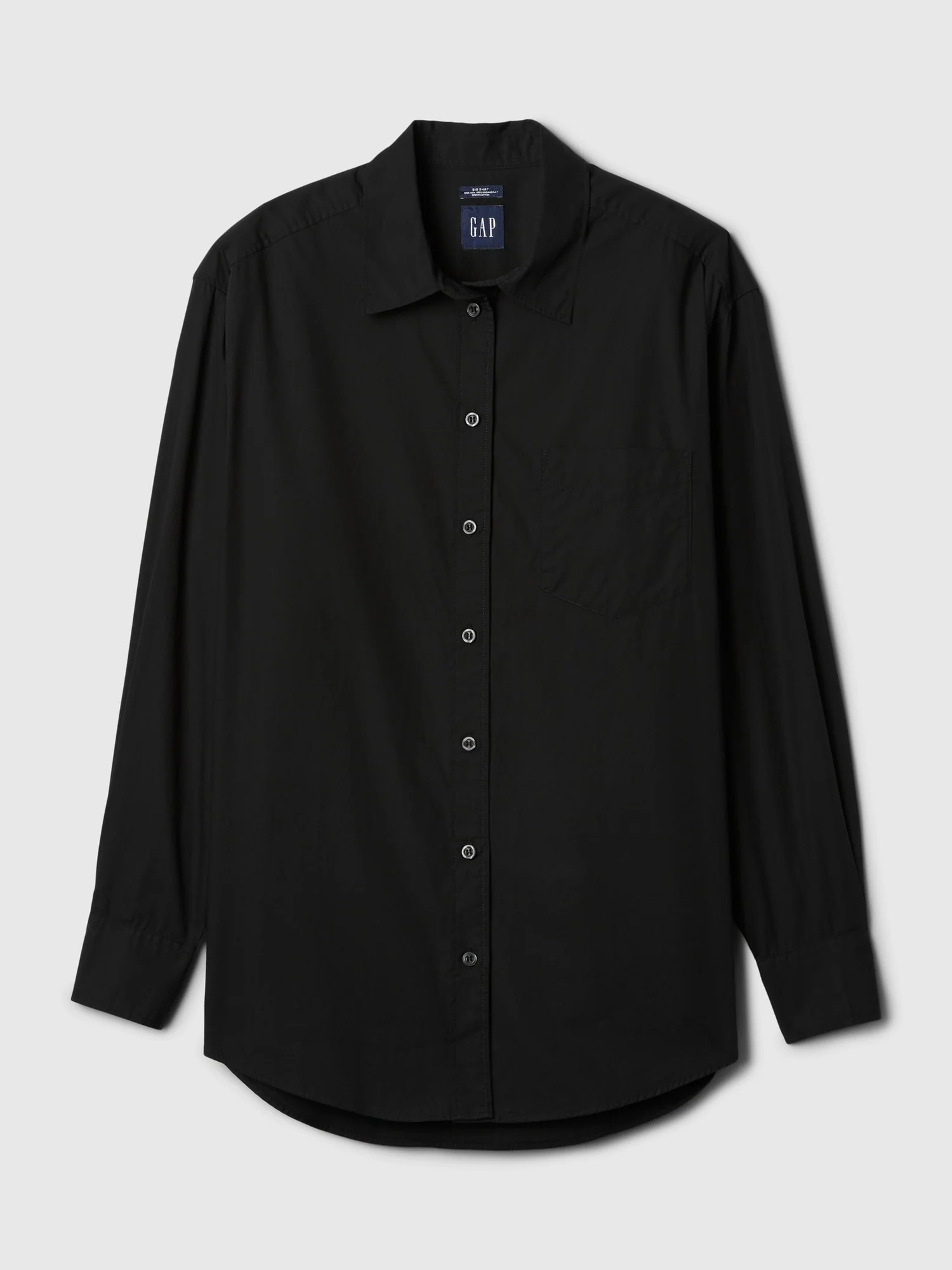 Organic Cotton Poplin Big Shirt - Image 5