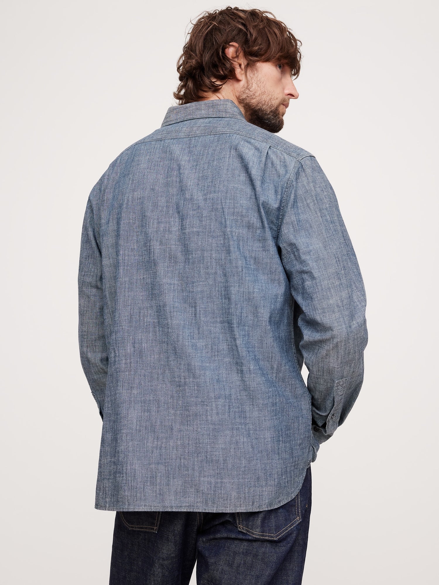 Standard-Fit Chambray Shirt - Image 3