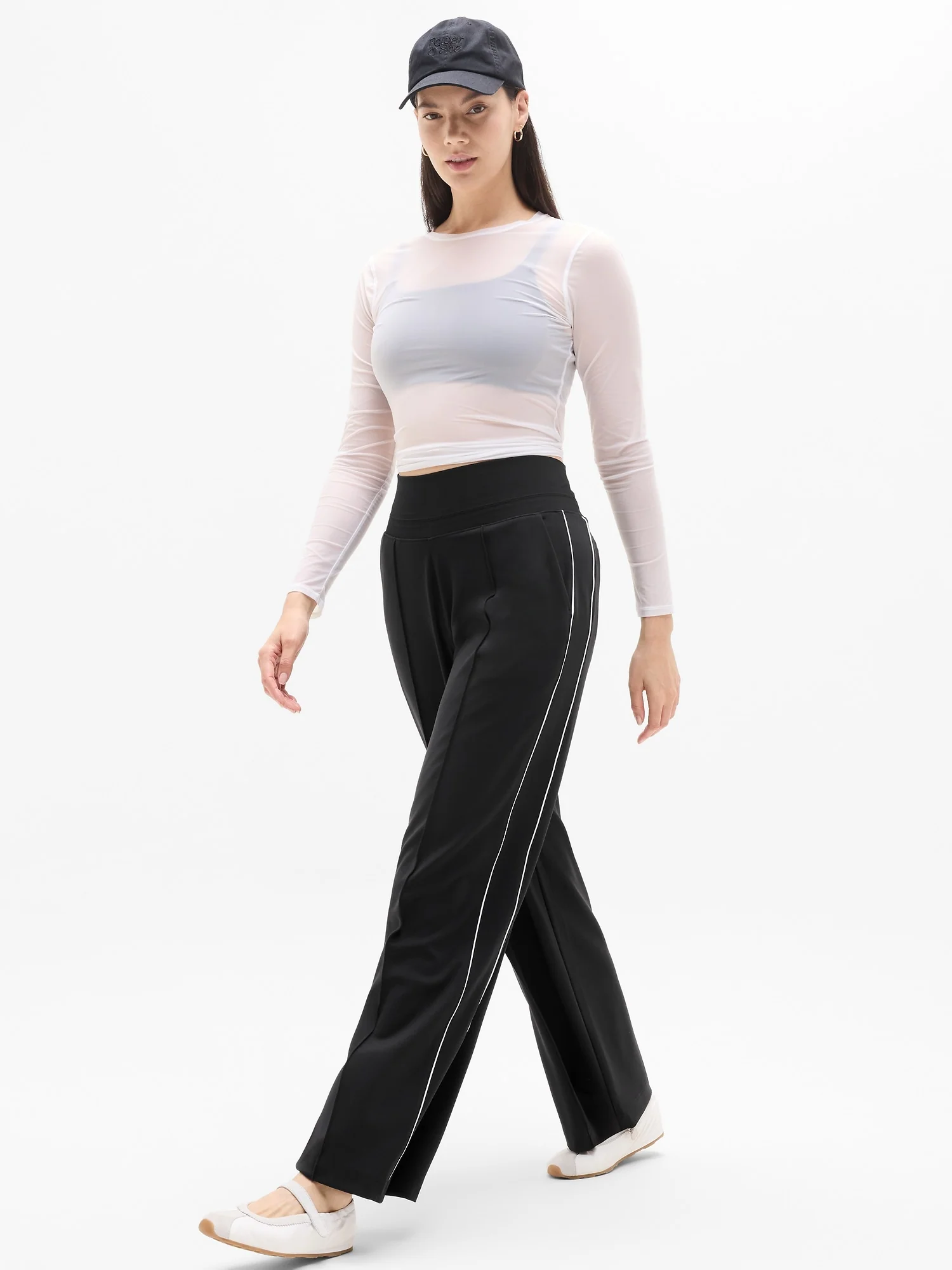 Venice High Rise Track Stripe Wide Leg Pant - Image 5